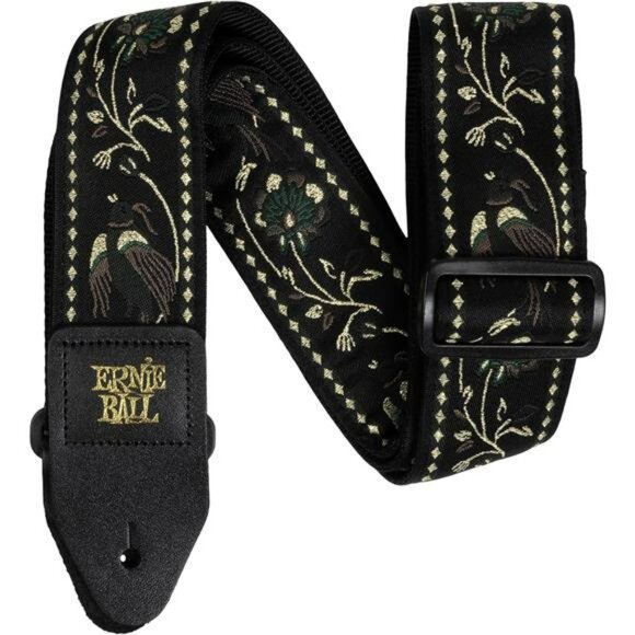 Jacquard Guitar Strap Adjustable 72in Bass Strap With Leather Ends Durable - Picture 1 of 2